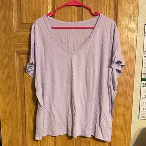 Old Navy Light Purple V-Neck Tee